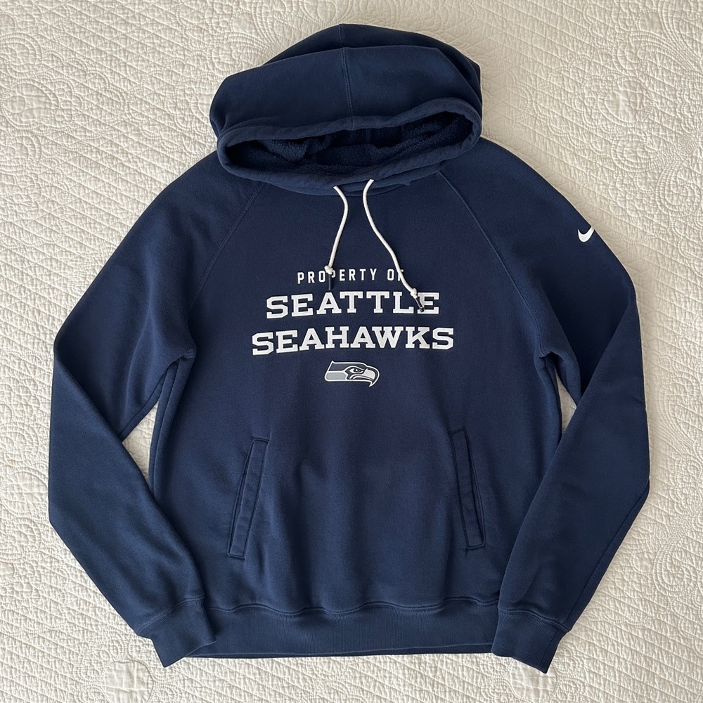 Nike Seattle Seahawks NFL Women's Funnel Neck Hoodie Sweatshirt Large